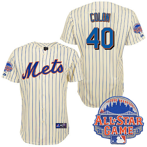 Bartolo Colon #40 Youth Baseball Jersey-New York Mets Authentic All Star White MLB Jersey
